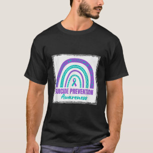 Suicide Prevention Awareness Teal And Purple Ribbo T-Shirt