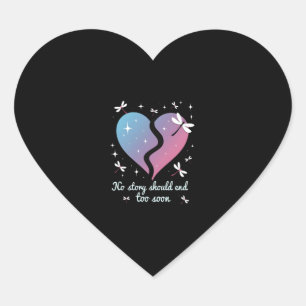 Suicide Prevention Awareness Teal Purple Heart Dra Sticker