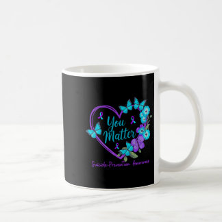 Suicide Prevention Awareness Teal Purple Ribbons Y Coffee Mug