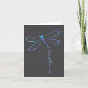 Suicide Prevention Awareness Warrior Dragonfly Sem Card
