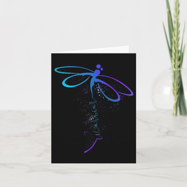 Suicide Prevention Awareness Warrior Dragonfly Sem Card (Front)
