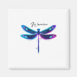 Suicide Prevention Awareness Warrior Dragonfly Sem Magnet