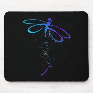 Suicide Prevention Awareness Warrior Dragonfly Sem Mouse Pad