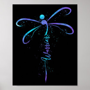 Suicide Prevention Awareness Warrior Dragonfly Sem Poster
