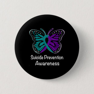 Suicide Prevention Awareness Warrior Purple &amp;  6 Cm Round Badge