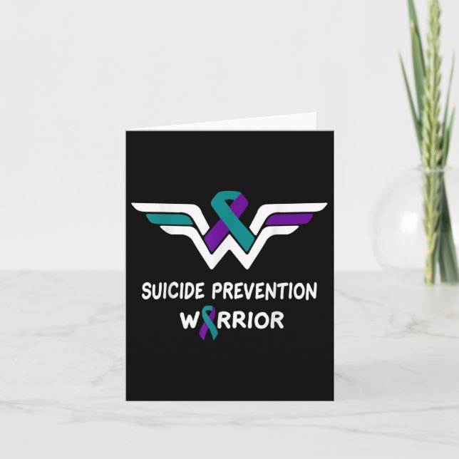 Suicide Prevention Awareness Warrior Purple &amp;  Card (Front)
