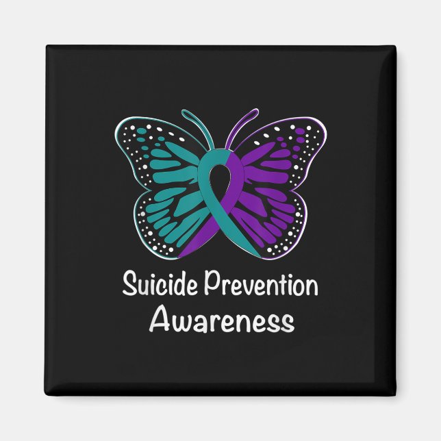 Suicide Prevention Awareness Warrior Purple &amp;  Magnet (Front)