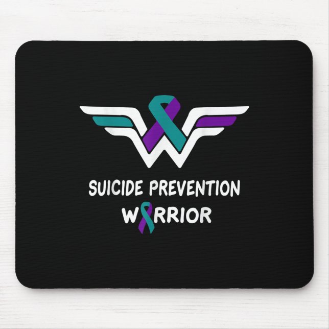 Suicide Prevention Awareness Warrior Purple &amp;  Mouse Pad (Front)