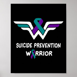 Suicide Prevention Awareness Warrior Purple And Te Poster