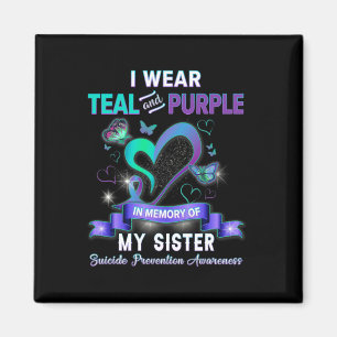 Suicide Prevention Awareness Wear Teal Purple For Magnet