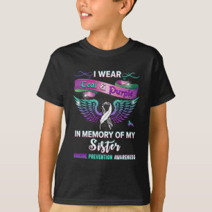Suicide Prevention Awareness Wear Teal Purple For T-Shirt