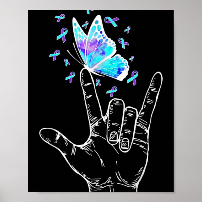 Suicide Prevention Awareness Week Butterfly Love H Poster (Front)