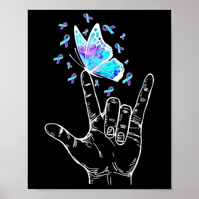 Suicide Prevention Awareness Week Butterfly Love H Poster (Front)