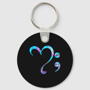 Suicide Prevention Awareness Week Heart Men Women Key Ring