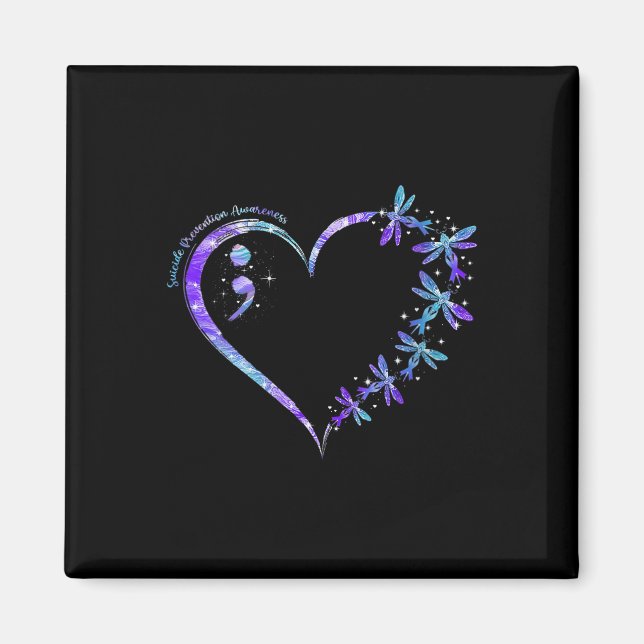 Suicide Prevention Awareness Week Heart Semicolon  Magnet (Front)