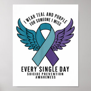 Suicide Prevention Awareness Week I Wear Teal & Poster