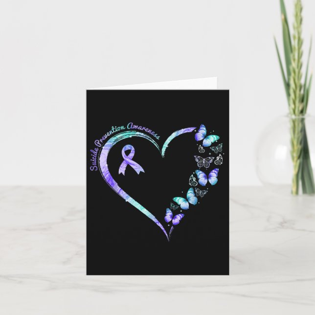 Suicide Prevention Awareness Week Warrior Butterfl Card (Front)