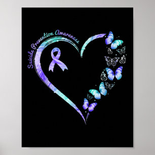 Suicide Prevention Awareness Week Warrior Butterfl Poster
