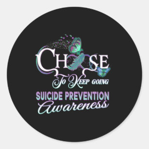 Suicide Prevention Awareness You Matter Choose To Classic Round Sticker