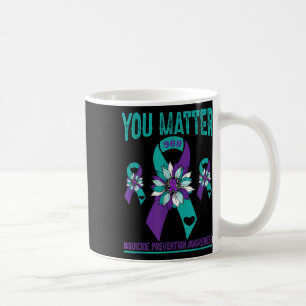Suicide Prevention Awareness You Teal &amp; Purple Coffee Mug