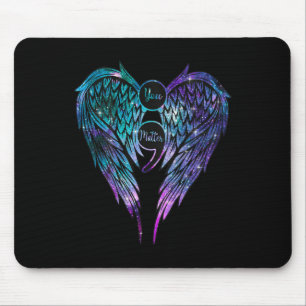 Suicide Prevention Awareness Your Angel Wings On B Mouse Pad