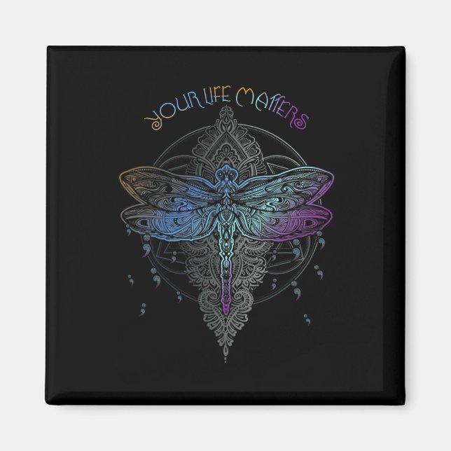 Suicide Prevention Awareness Your Life Matters Dra Magnet (Front)