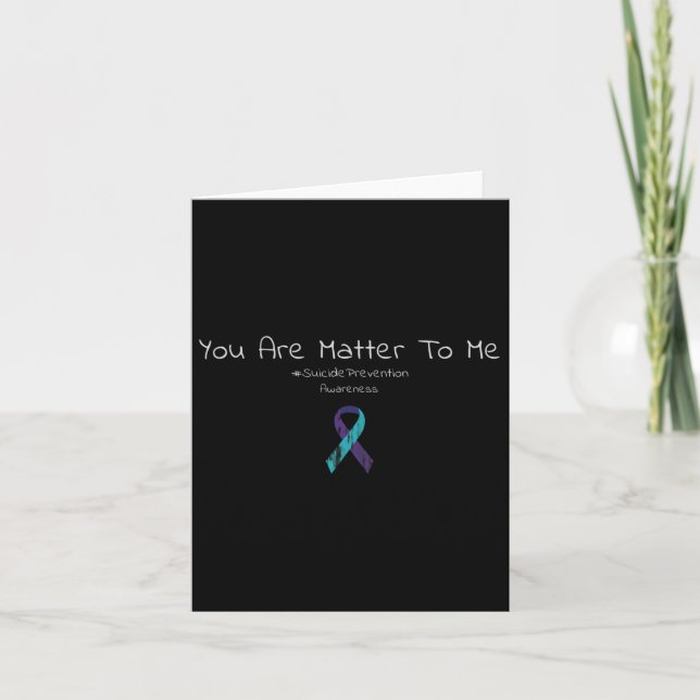 Suicide Prevention Awareness Your Life Problem To  Card (Front)