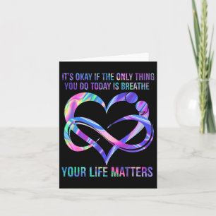 Suicide Prevention Awareness Your Life Problems  Card