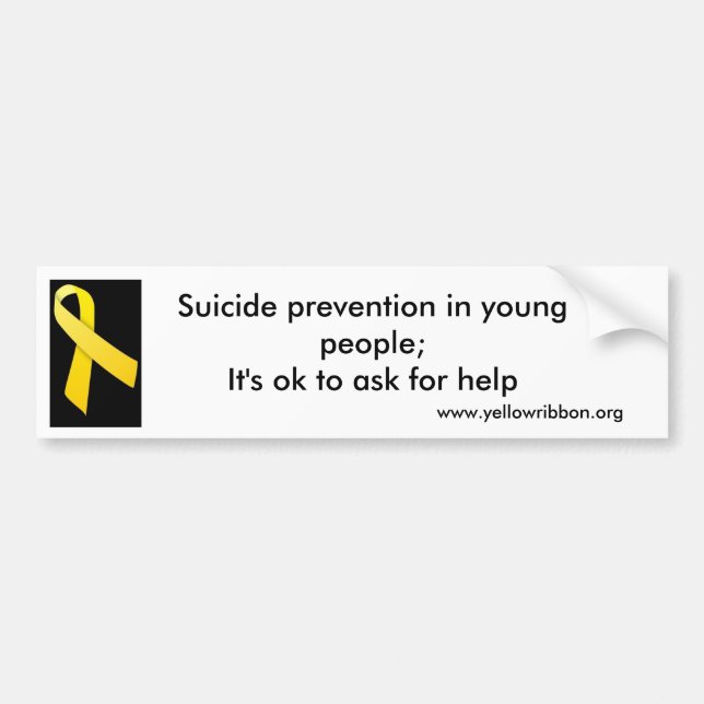 Suicide prevention bumper sticker (Front)