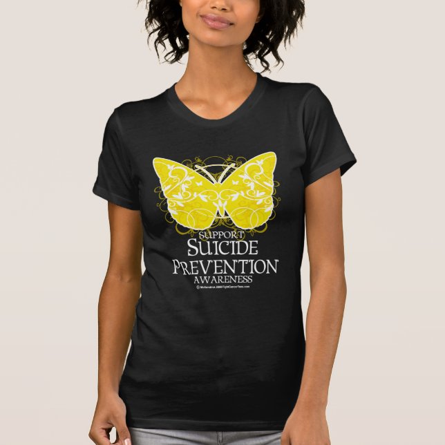 Suicide Prevention Butterfly T-Shirt (Front)