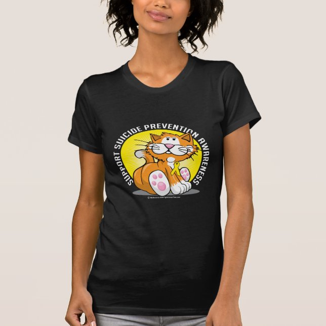 Suicide Prevention Cat T-Shirt (Front)