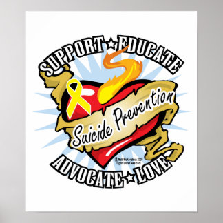 Suicide Prevention Classic Heart Poster