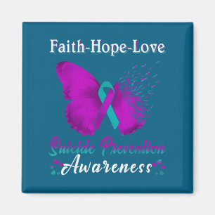 Suicide Prevention Faith Hope Love Awareness Butte Magnet