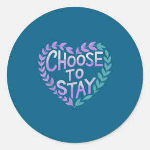 Suicide Prevention Favors Suicide Prevention Aware Classic Round Sticker