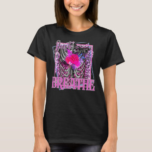 Suicide Prevention Floral Skeleton Just Breathe Ri T-Shirt