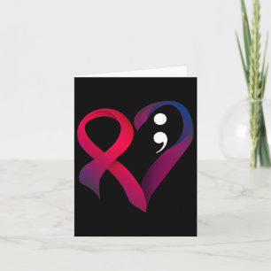 Suicide Prevention Heart Semicolon Mental Health A Card