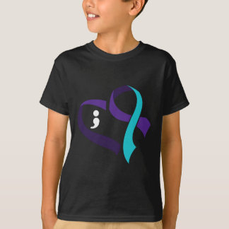 Suicide Prevention Heart Semicolon Mental Health A T-Shirt