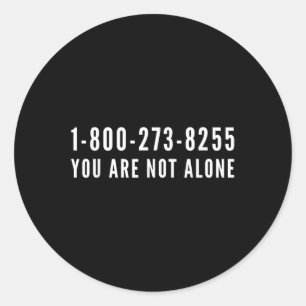 Suicide Prevention Help Line 1-800-273-8255 Classic Round Sticker