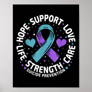 Suicide Prevention Hope Support Love Life Suicide Poster