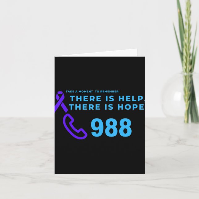 Suicide Prevention Lifeline 988  Card (Front)