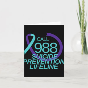 Suicide Prevention Lifeline Call 988  Card