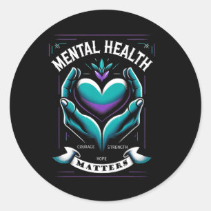 Suicide Prevention Mental Health Advocate  Classic Round Sticker