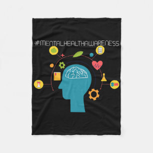 Suicide Prevention - Mental Health Awareness 3  Fleece Blanket