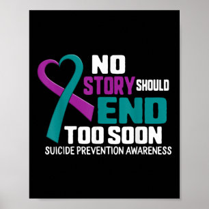 Suicide Prevention No Story Should End Teal & Poster
