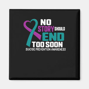 Suicide Prevention No Story Should End Teal And Pu Magnet
