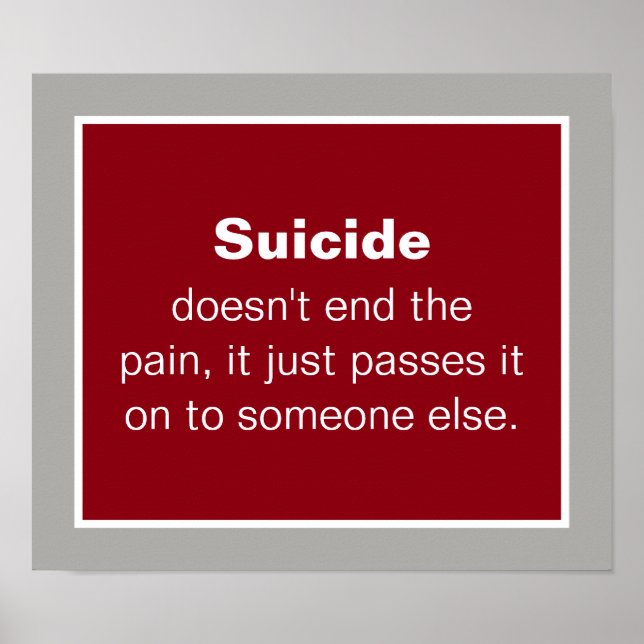 Suicide Prevention Quote Poster (Front)