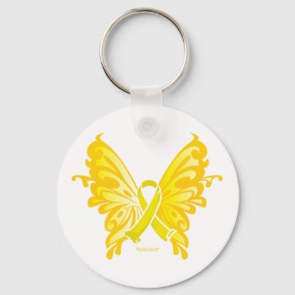 Suicide Prevention Ribbon Butterfly Key Ring