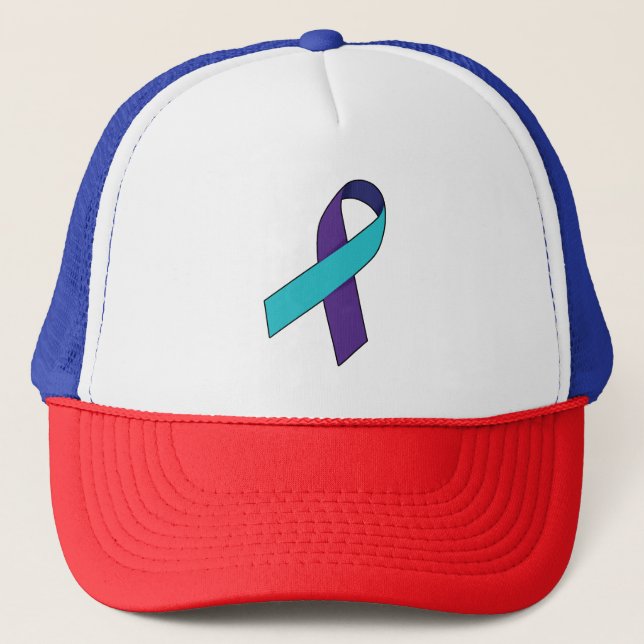 Suicide Prevention Ribbon Trucker Hat (Front)