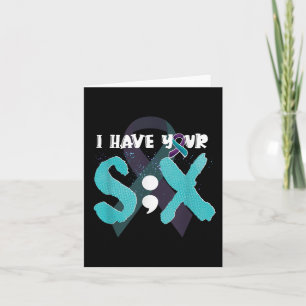 Suicide Prevention Shirt Awareness Semicolon Six S Card