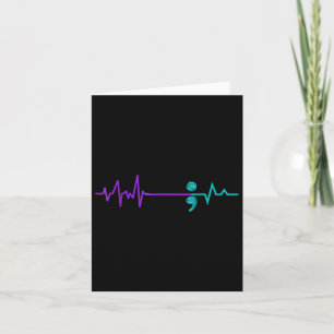 Suicide Prevention Shirt Awareness Semicolon Stay Card